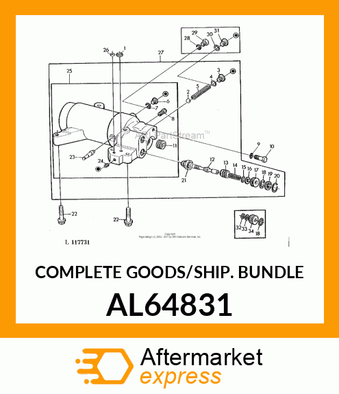 HYDRAULIC CYLINDER KIT, COMPLETE GO AL64831