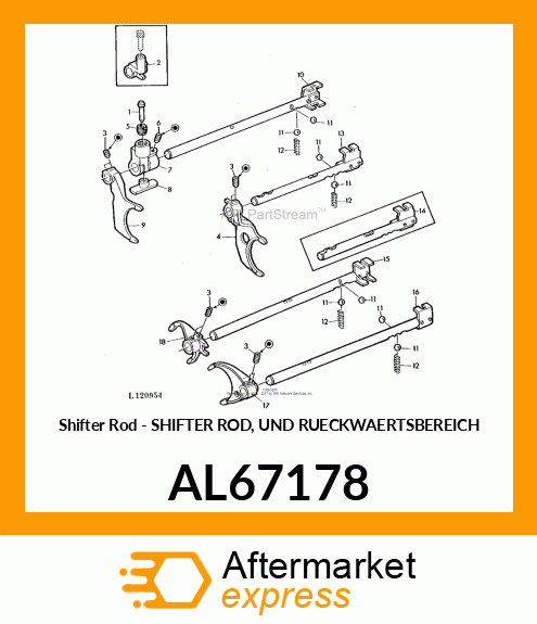 Shifter Rod AL67178