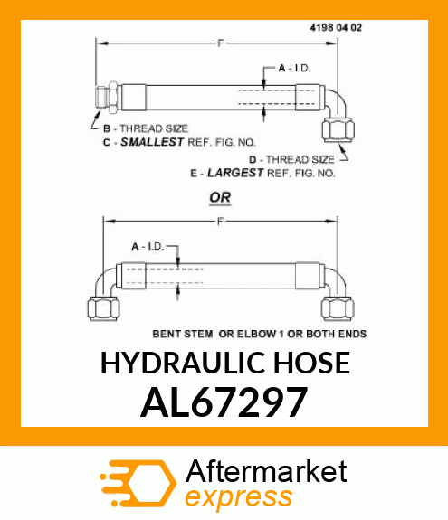 HYDRAULIC HOSE AL67297