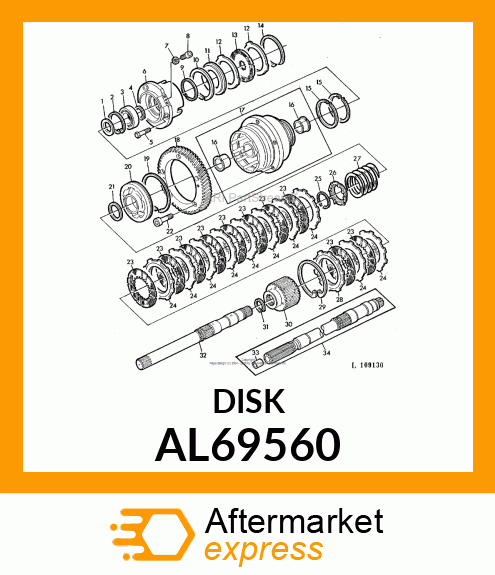 DISK WITH INNER SPLINE AL69560