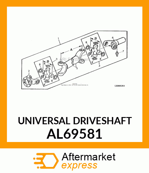 UNIVERSAL DRIVESHAFT AL69581