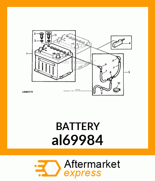 BATTERY,DRY,12V,BCI L2/47,CCA 600 al69984