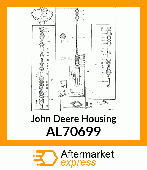 HOUSING,STEERING VALVE,ASSY. AL70699