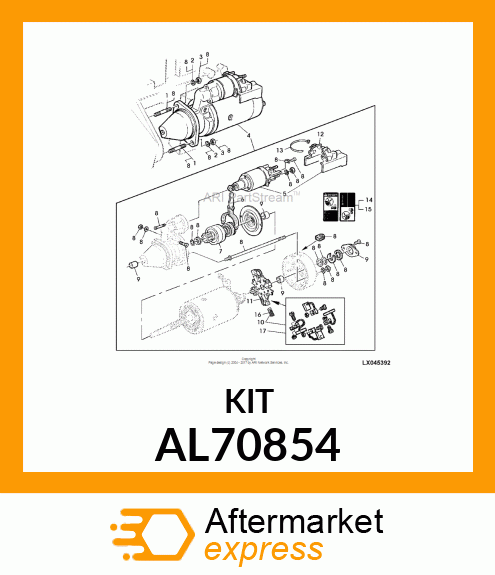 BEARING BUSHING KIT FOR STARTER AL70854