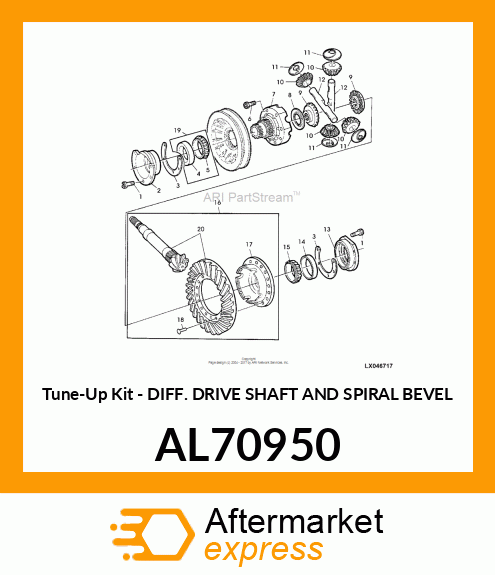 Tune-Up Kit - DIFF. DRIVE SHAFT AND SPIRAL BEVEL AL70950