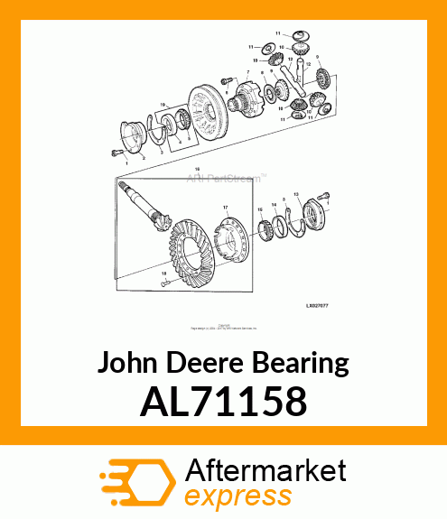 ROLLER BEARING, ASSY AL71158