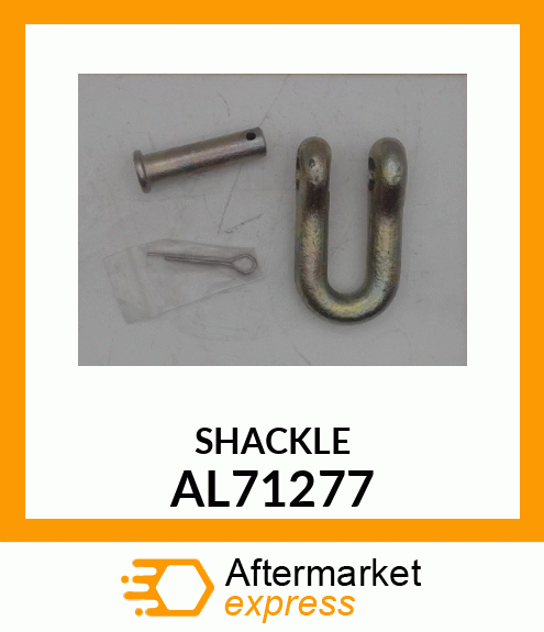 SHACKLE W/ PIN AND COTTER PIN AL71277