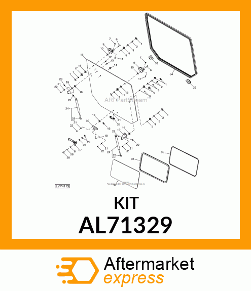 MOUNTING PARTS KIT,TILTABLE WINDOW AL71329