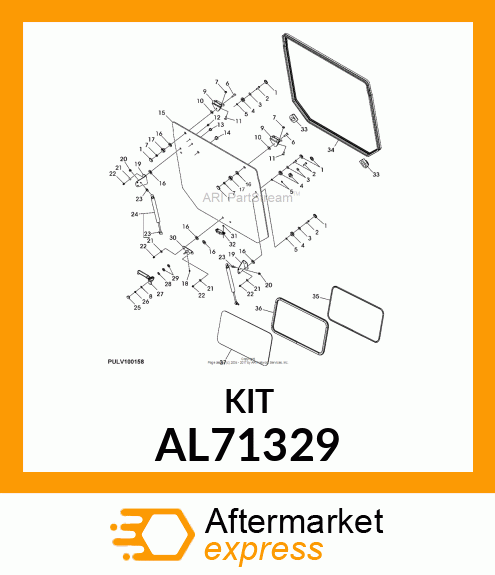 MOUNTING PARTS KIT,TILTABLE WINDOW AL71329