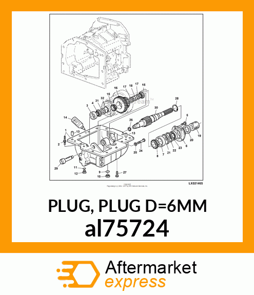 PLUG, PLUG D=6MM al75724