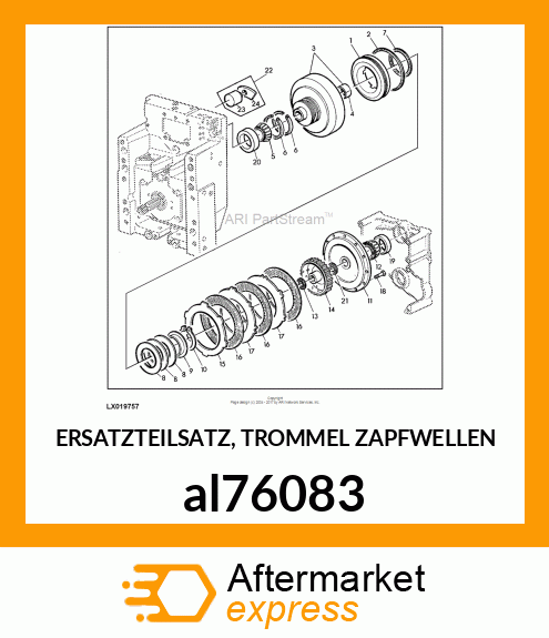 ERSATZTEILSATZ, TROMMEL ZAPFWELLEN al76083