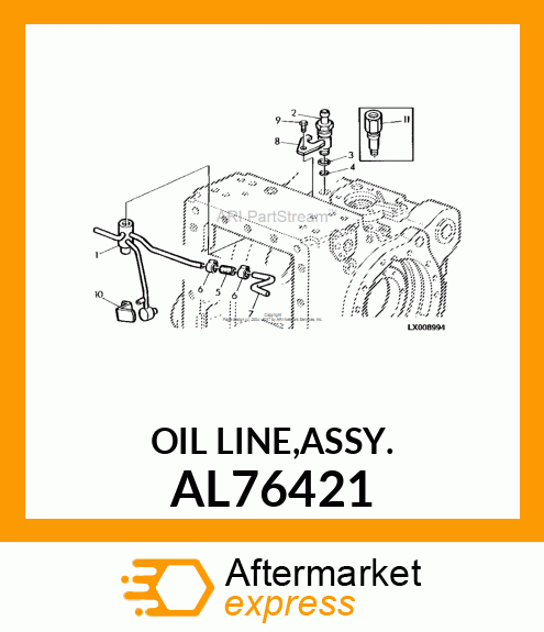 OIL LINE,ASSY. AL76421