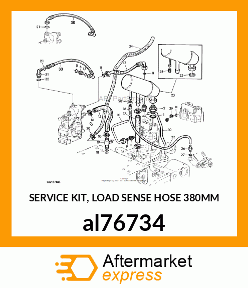 SERVICE KIT, LOAD SENSE HOSE 380MM al76734