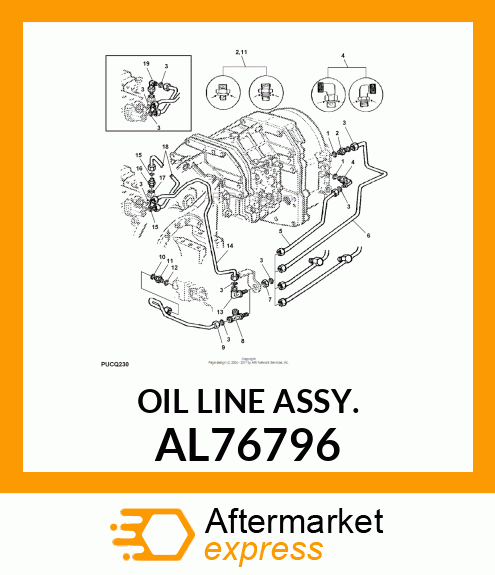 OIL LINE ASSY. AL76796