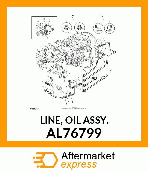 LINE, OIL ASSY. AL76799