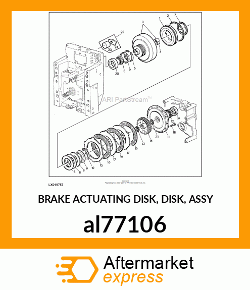 BRAKE ACTUATING DISK, DISK, ASSY al77106