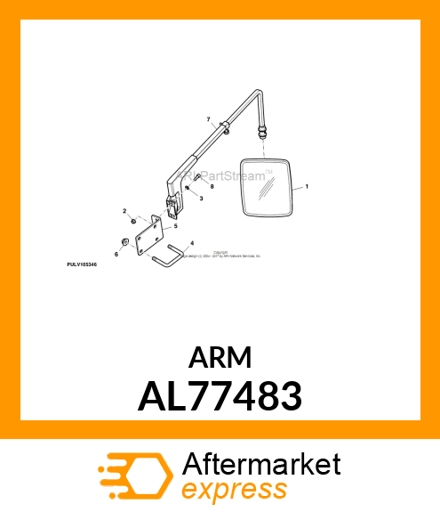 HOLDER, MIRROR ARM, MANUAL TELESCOP AL77483