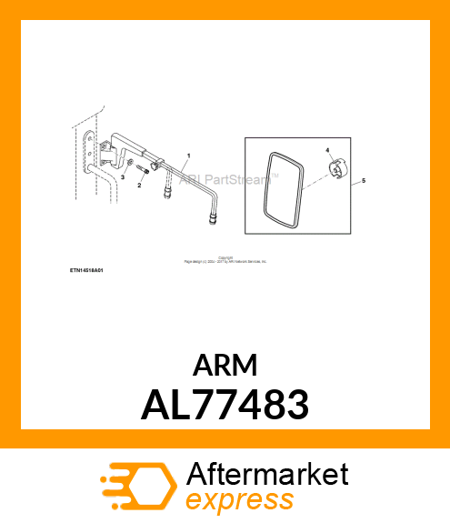 HOLDER, MIRROR ARM, MANUAL TELESCOP AL77483