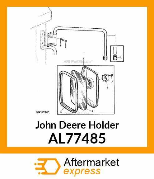 HOLDER, MIRROR ARM, LH, 6M AL77485