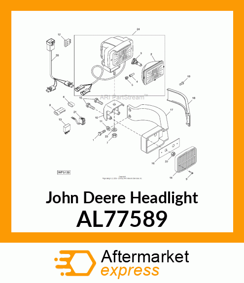 HEADLIGHT, HEADLIGHT CAB AL77589
