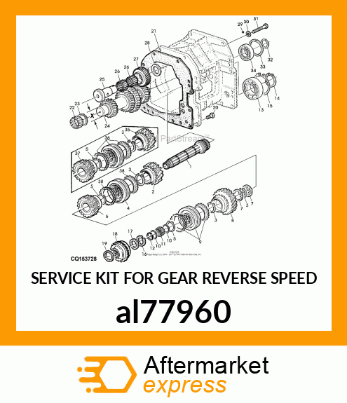 SERVICE KIT FOR GEAR REVERSE SPEED al77960