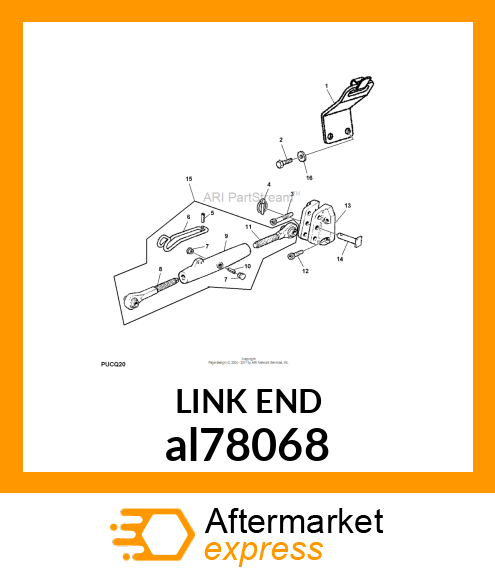 LINK END, CENTER LINK,END FRONT ASS al78068