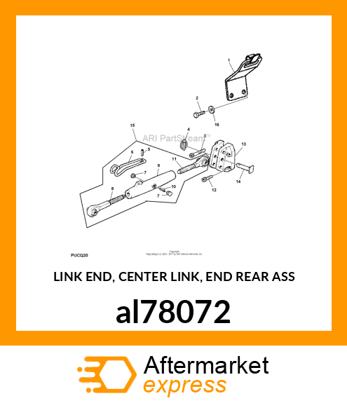 LINK END, CENTER LINK, END REAR ASS al78072