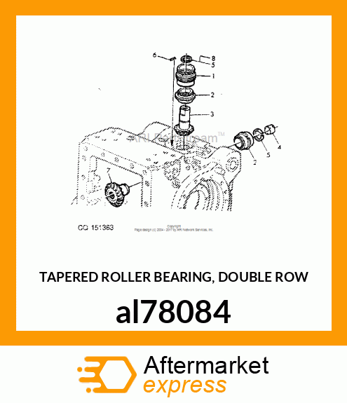 TAPERED ROLLER BEARING, DOUBLE ROW al78084