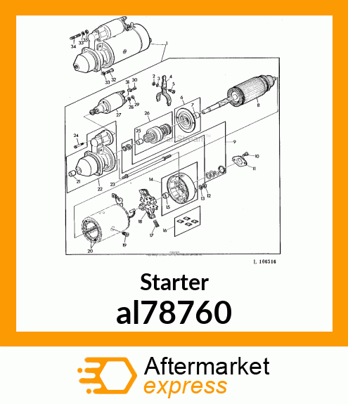 STARTER MOTOR, STARTING MOTOR KIT al78760