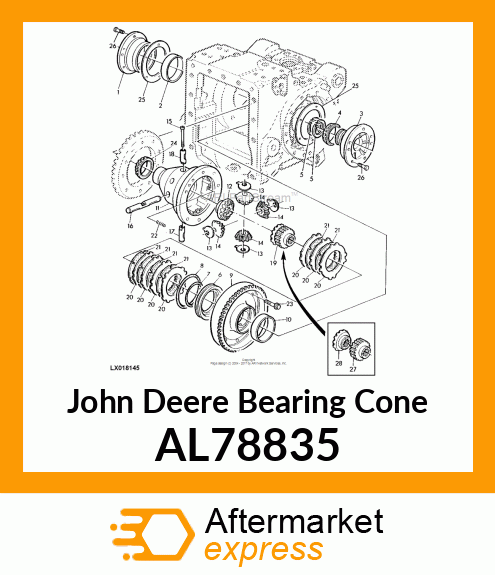 BEARING,TAPERED ROLLER,CONE AL78835