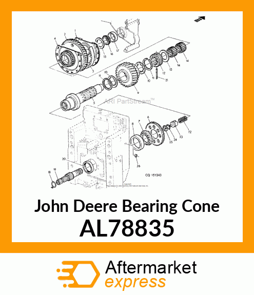 BEARING,TAPERED ROLLER,CONE AL78835
