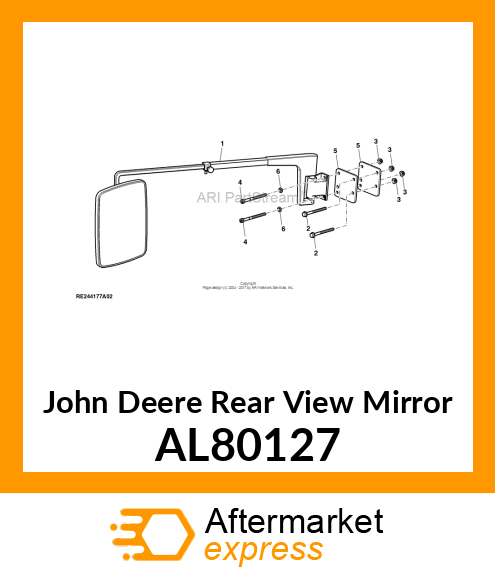 MIRROR RH TELESCOPIC/ FIELD AL80127