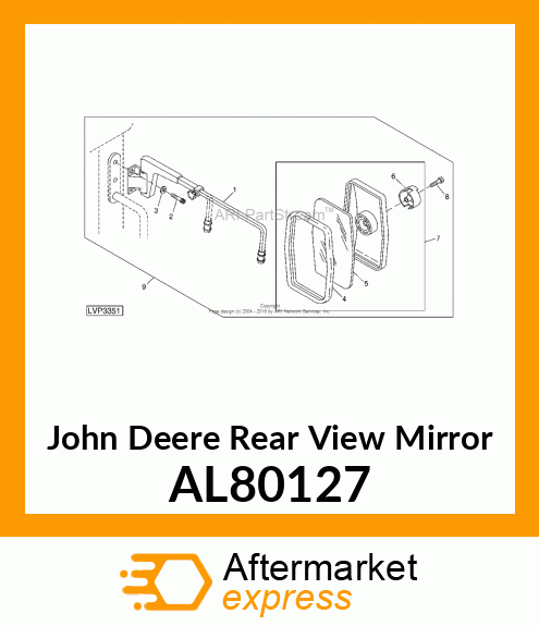 MIRROR RH TELESCOPIC/ FIELD AL80127