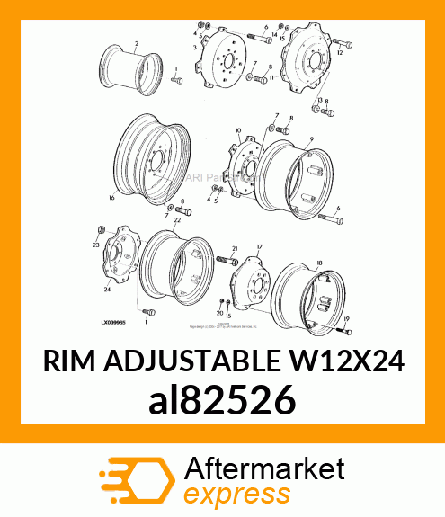 RIM ADJUSTABLE W12X24 al82526