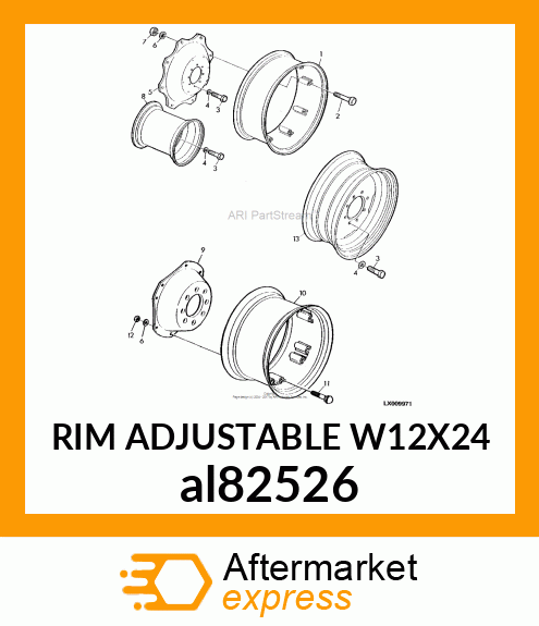 RIM ADJUSTABLE W12X24 al82526