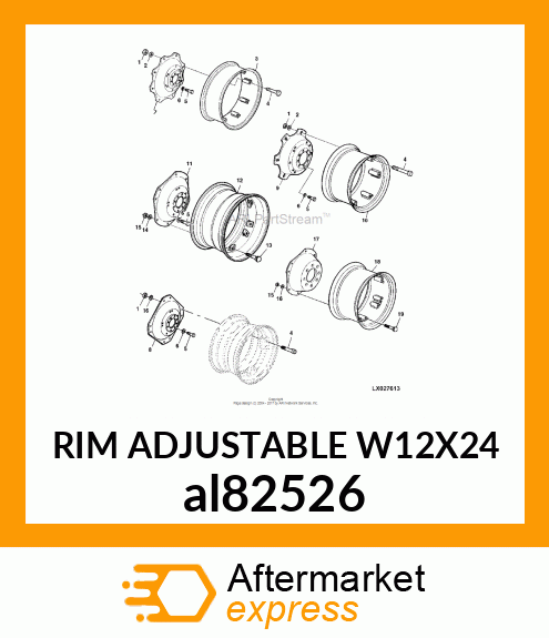 RIM ADJUSTABLE W12X24 al82526