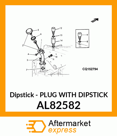 Dipstick - PLUG WITH DIPSTICK AL82582