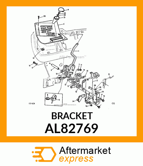 BRACKET, PARKING LOCK PUSH AL82769