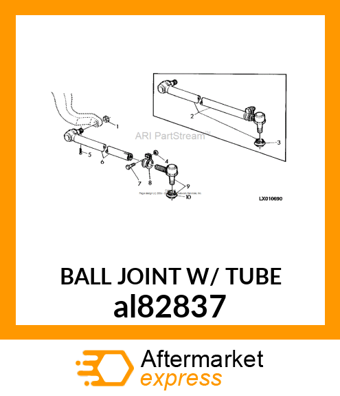 BALL JOINT W/ TUBE al82837