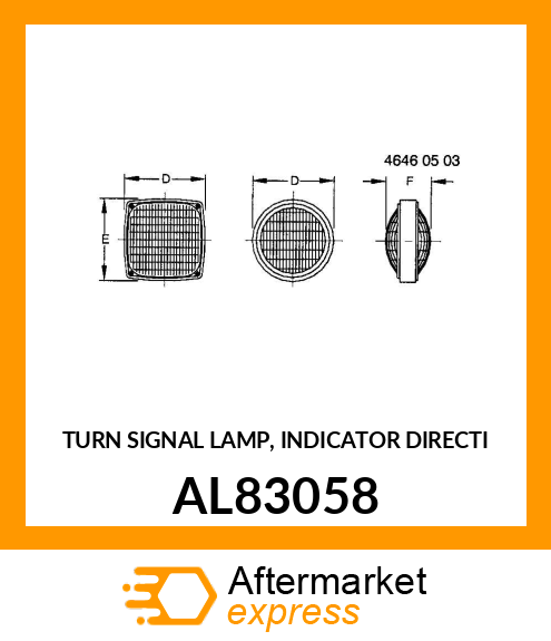 TURN SIGNAL LAMP, INDICATOR DIRECTI AL83058