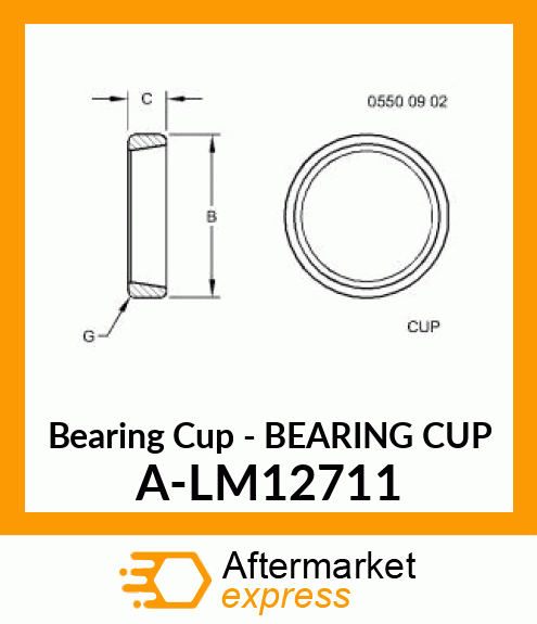 Bearing Cup - BEARING CUP A-LM12711