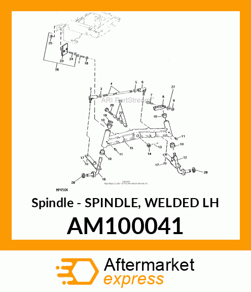 Spindle - SPINDLE, WELDED LH AM100041