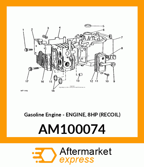 Gasoline Engine - ENGINE, 8HP (RECOIL) AM100074