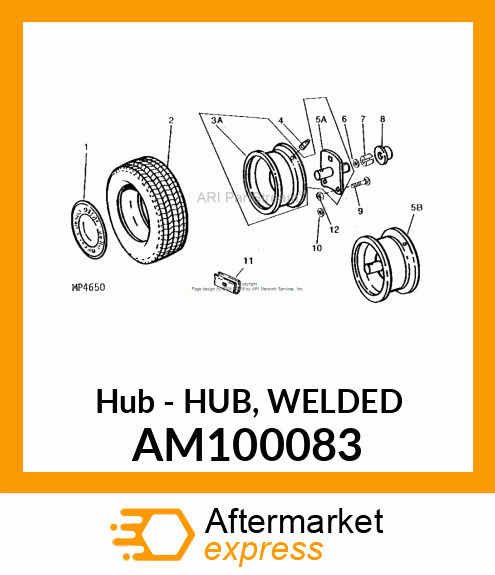 Hub - HUB, WELDED AM100083