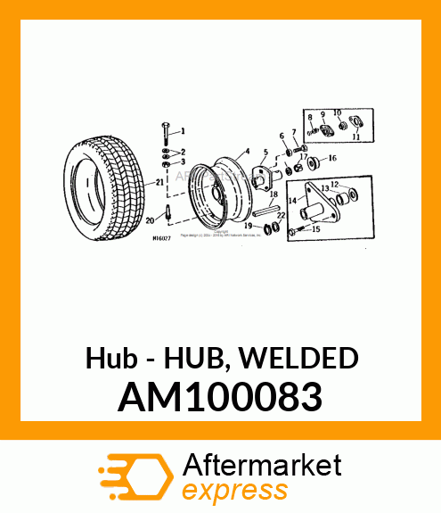 Hub - HUB, WELDED AM100083