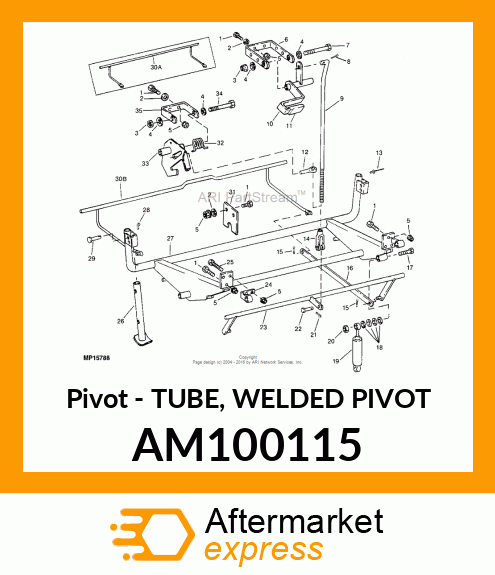 Pivot - TUBE, WELDED PIVOT AM100115