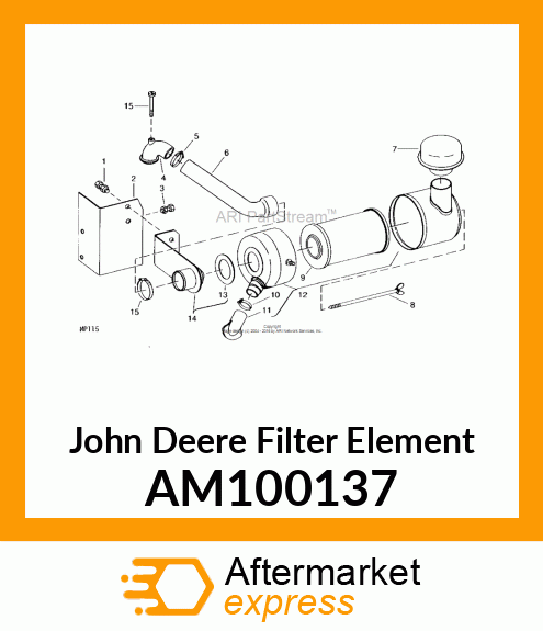 ELEMENT, AIR CLEANER FILTER AM100137