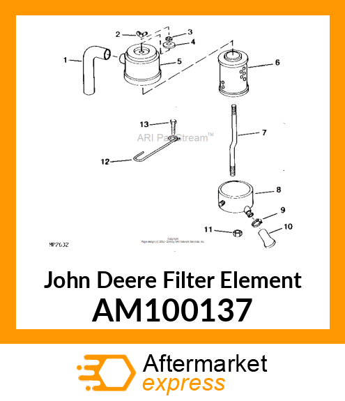 ELEMENT, AIR CLEANER FILTER AM100137