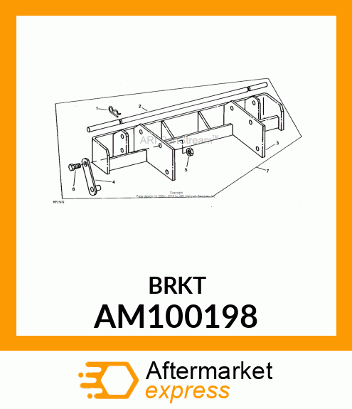 Bracket - BRACKET, WELDED WEIGHT AM100198