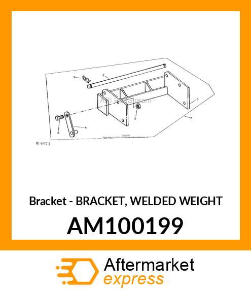 Bracket - BRACKET, WELDED WEIGHT AM100199